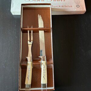Regent Scheffield Desert Flower Carving Set Vintage in Box The Miracle Worker